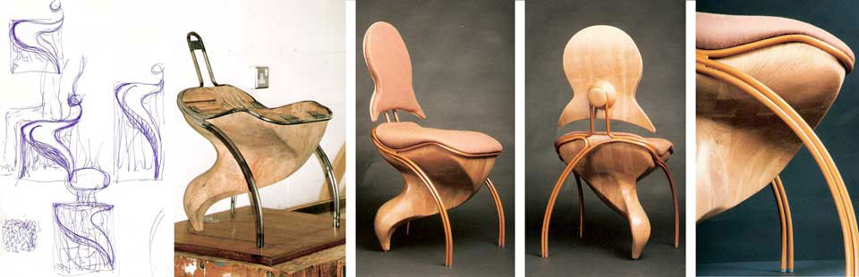 Stuhl für einen Cellospieler Möbeldesign